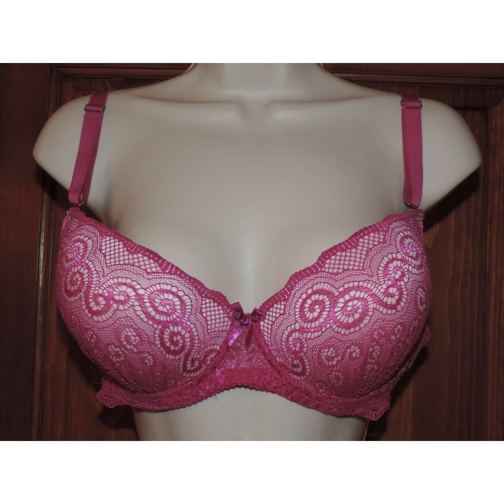 Push Up With Padding Hot Pink Fushia Underwire 38C